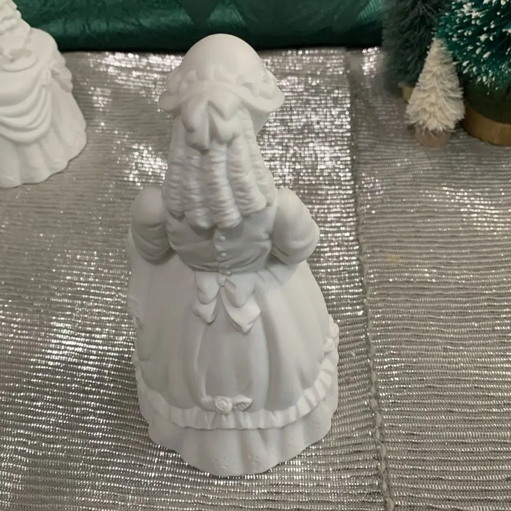 Department 56 Winter Silhouette White Porcelain‎ Figures Christmas Tea Set Of 3